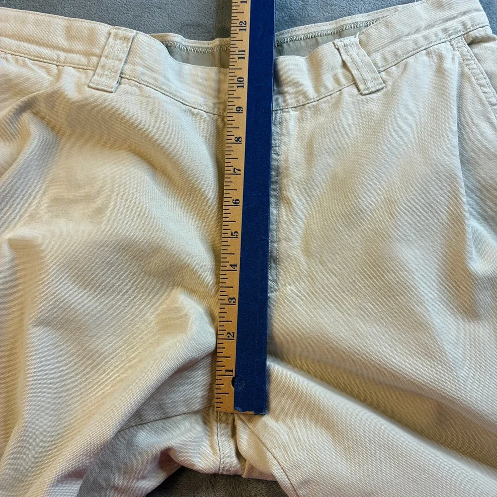 Columbia Mens Tan Khaki Cotton Canvas Utility Carpenter Pants 36x32 Straight Leg